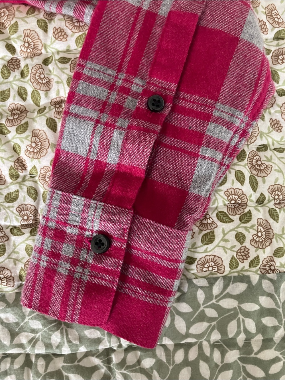 Brooks Brothers Pink &Gray Plaid Cotton Flannel Blouse collared Shirt EUC - Picture 6 of 7